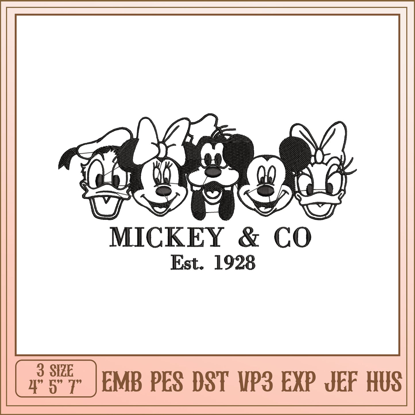 Mickey and Friends Embroidery Design for Creative Projects