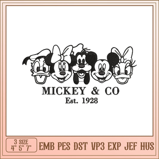 Mickey and Friends Embroidery Design for Creative Projects