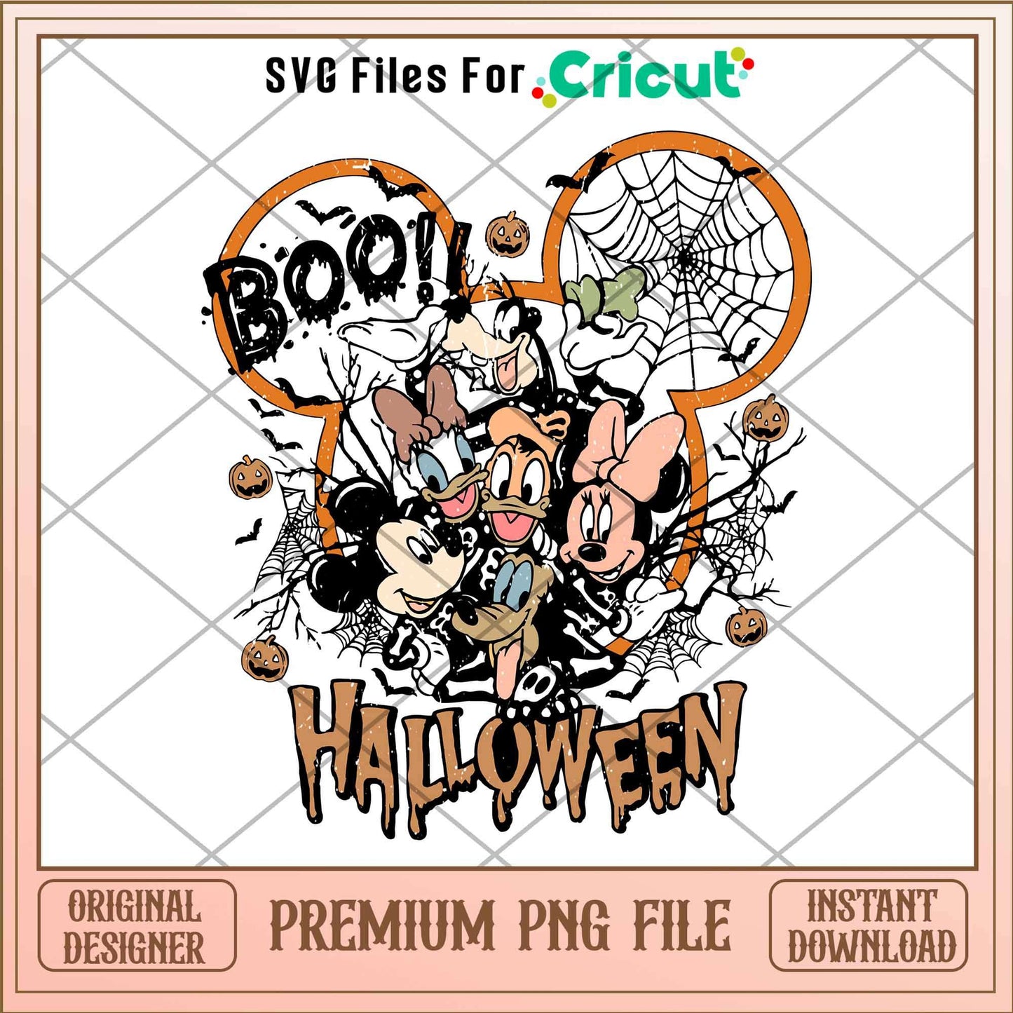 Mickey and Friends Halloween  boo png, Disney characters png, Digital Download