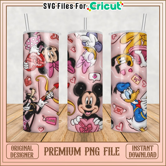 Mickey and Friends Tumbler PNG File for Cricut Crafting Decor