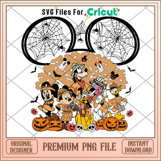 Mickey and Friends halloween png, Disney characters png, Digital Download