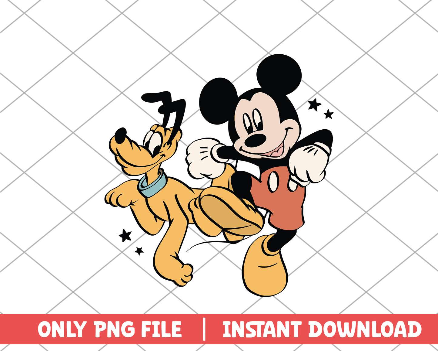 Mickey and Pluto disney png