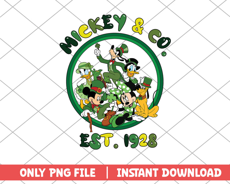 Mickey and co st1928 st.patrick day png 