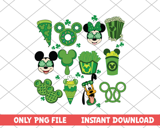 Mickey and food st.patrick day png 
