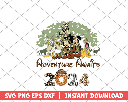 Mickey and friends adventure awaiys 2024 disney svg