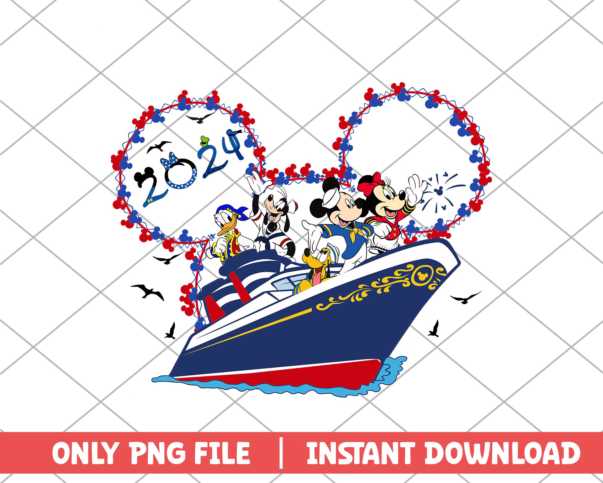 Mickey and friends boat 2024 disney png 