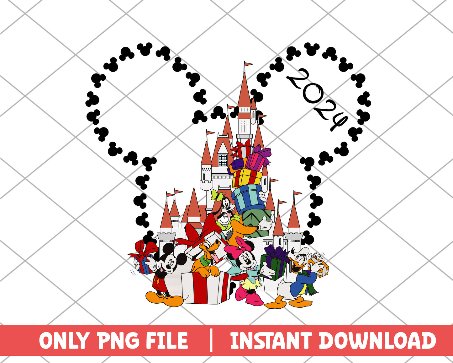 Mickey and friends castle 2024 disney png
