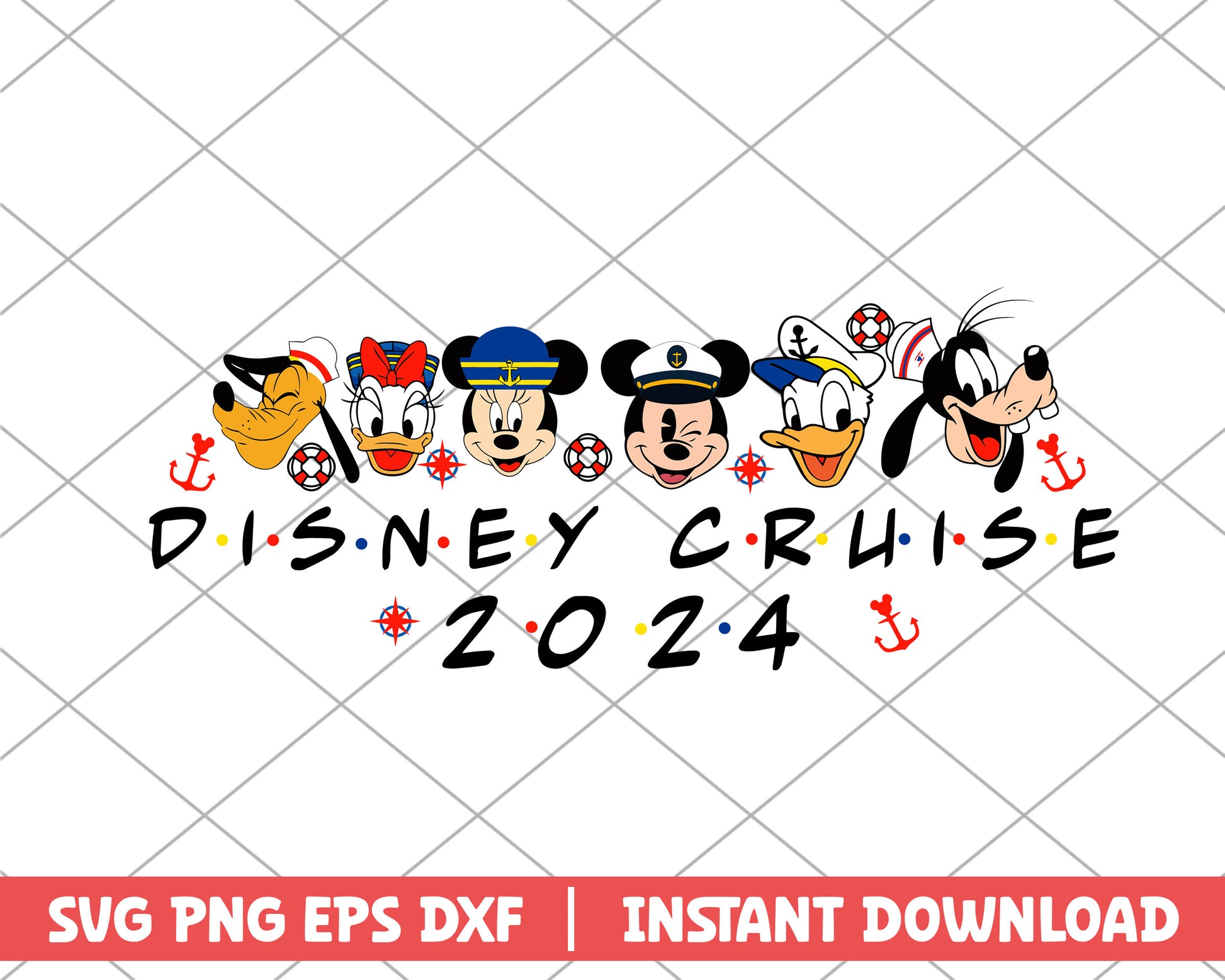 Mickey and friends disney cruise 2024 disney svg