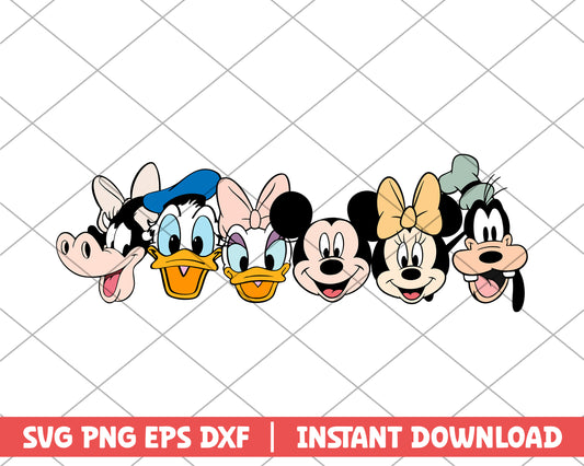 Mickey and friends disney svg