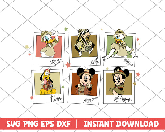 Mickey and friends explorers photogragh disney svg