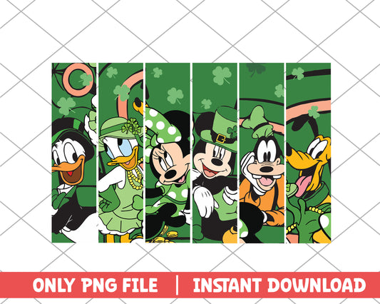 Mickey and friends for saint patrick day png 