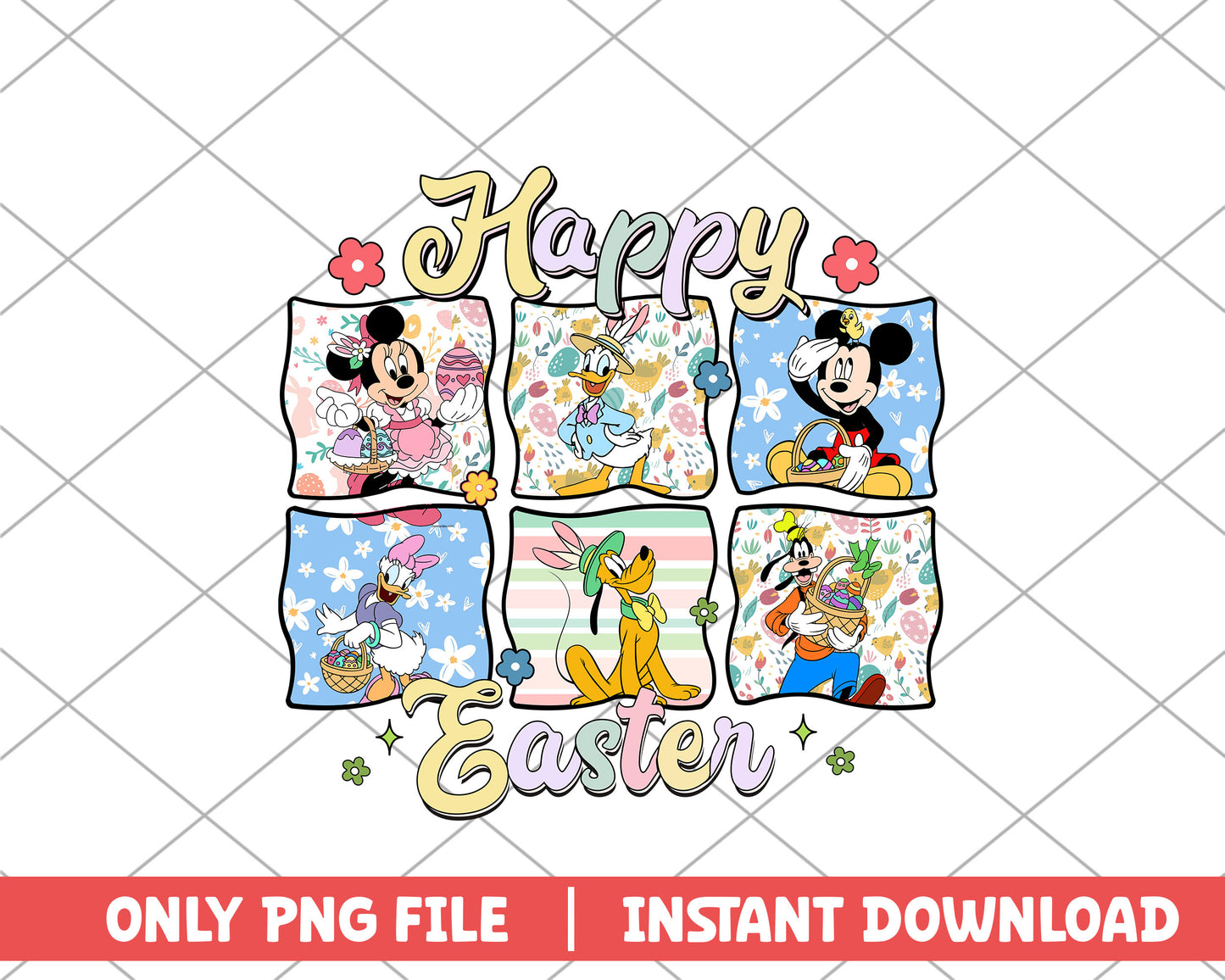 Mickey and friends happy easter easter png 