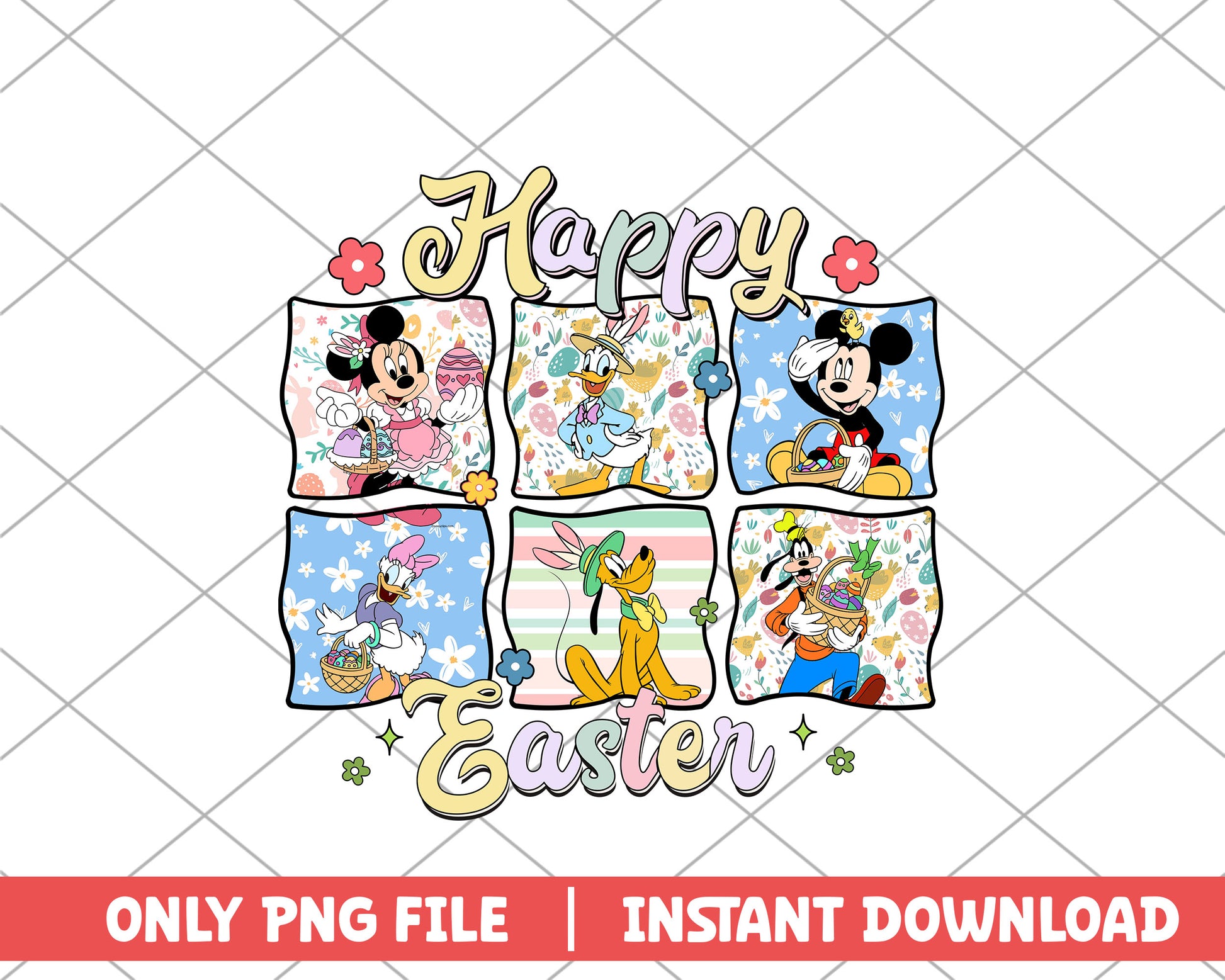 Mickey and friends happy easter easter png 