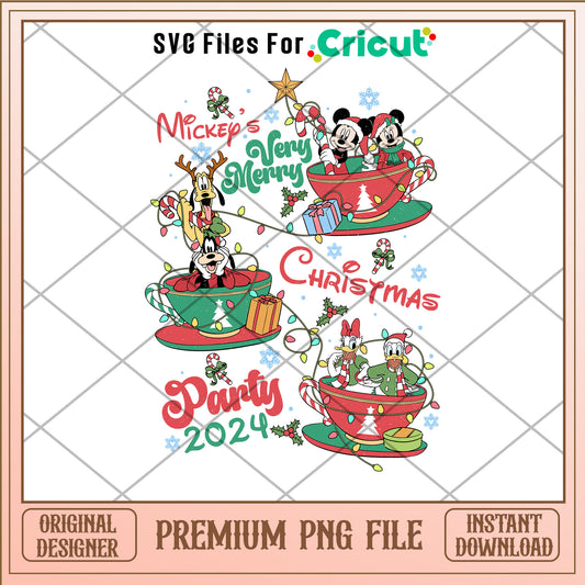 Mickey and friends merry christmas png, mickey mouse png