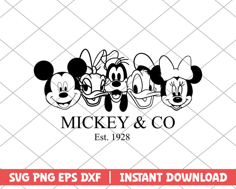 Mickey And Friends Mickey & Co Est 1928 Disney Svg – Svg Files For Cricut