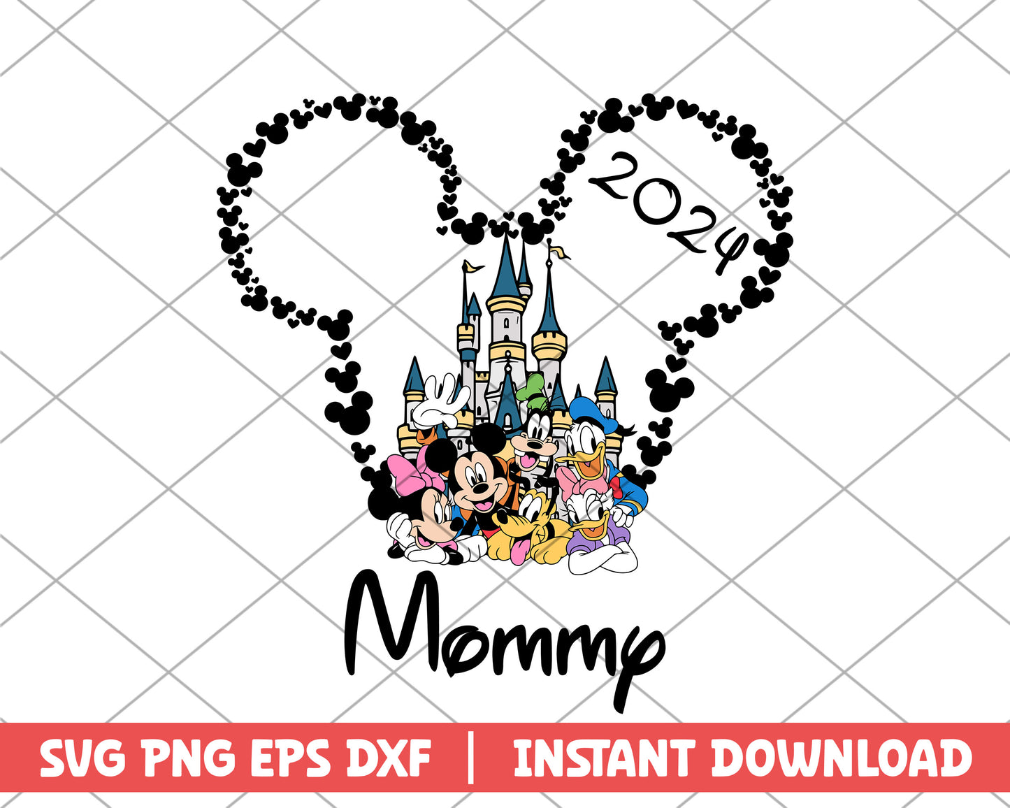Mickey and friends mommy disney svg
