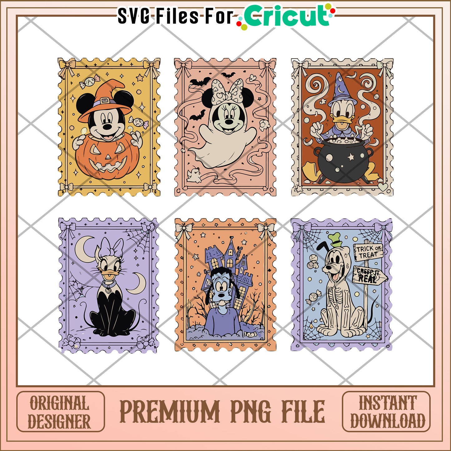 Mickey and friends png, halloween png, spooky season png
