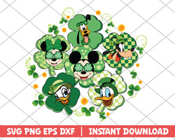 Mickey and friends shamrock png 