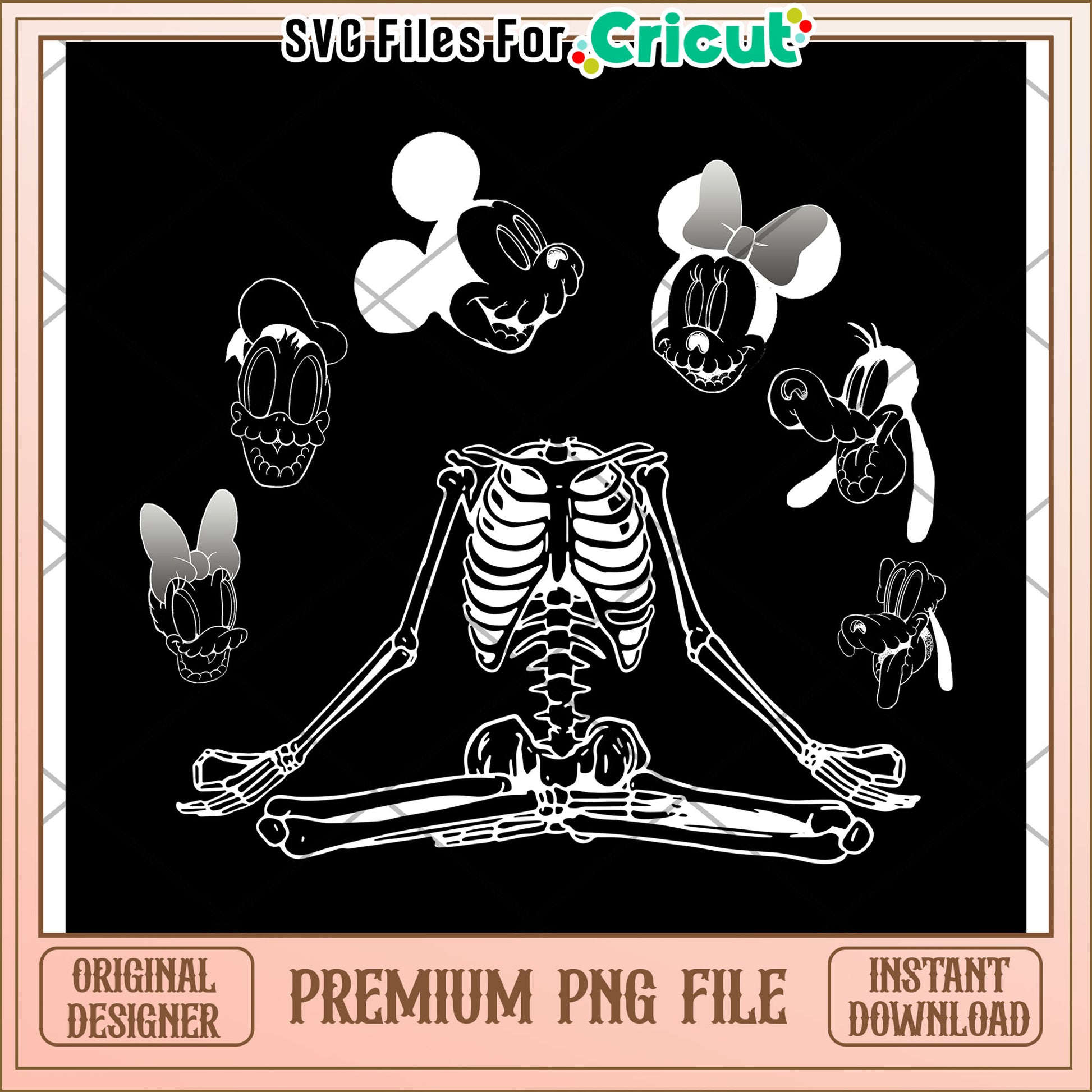 Mickey and friends skeleton png, halloween horror nights png, autumn png
