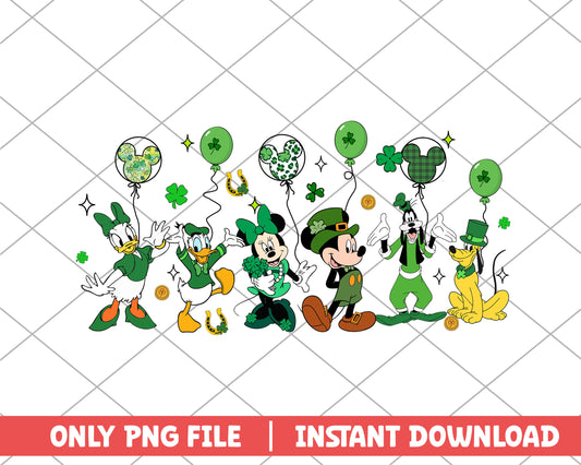 Mickey and friends st.patrick day png 