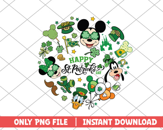 Mickey and friends st.patrick day png 