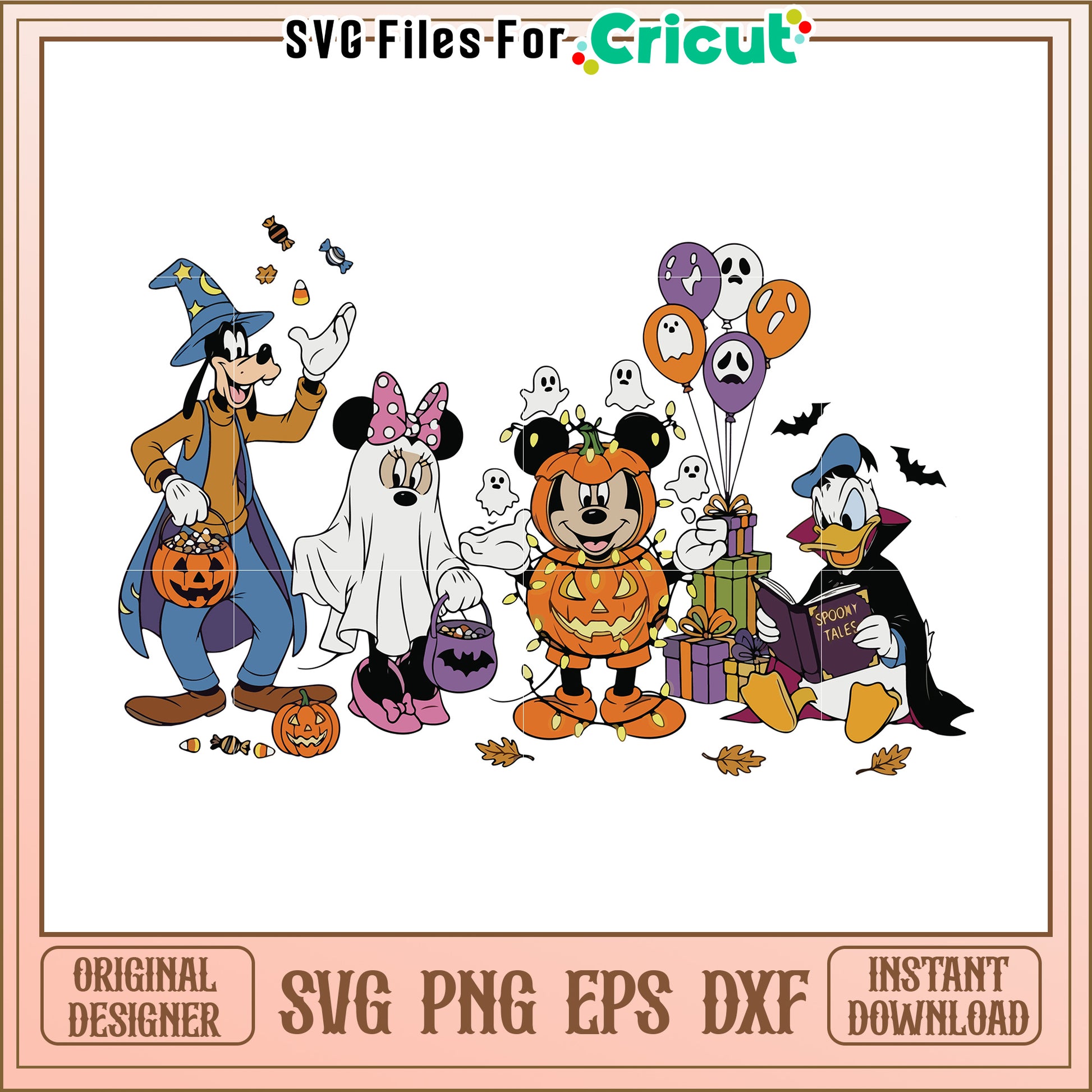 Mickey and friends svg, spooky halloween svg, halloween season svg