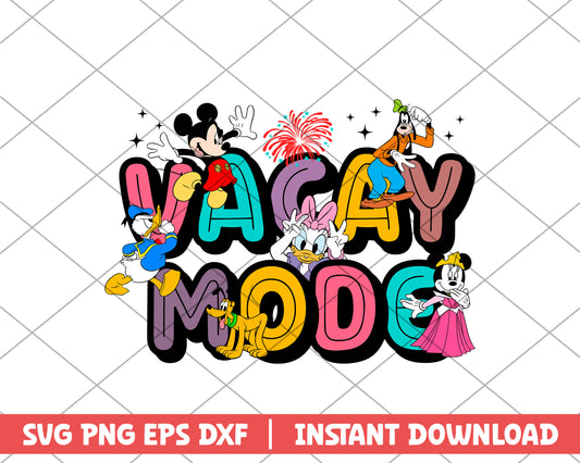 Mickey and friends vacay mood disney svg