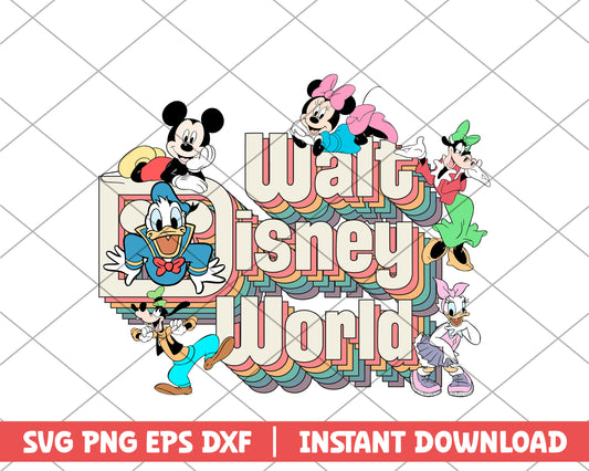 Mickey and friends walt disney world disney svg