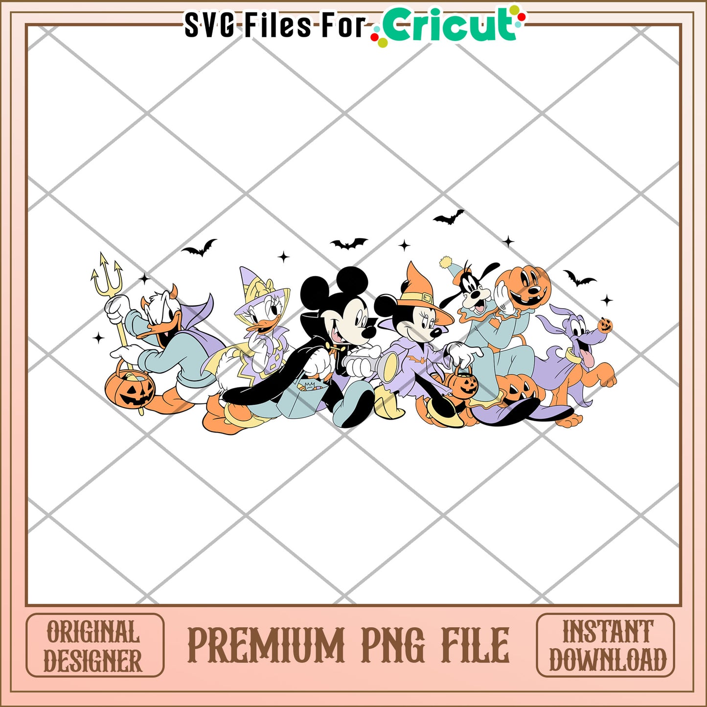 Mickey and ghoul friends png, halloween cartoon png, trick or treat png