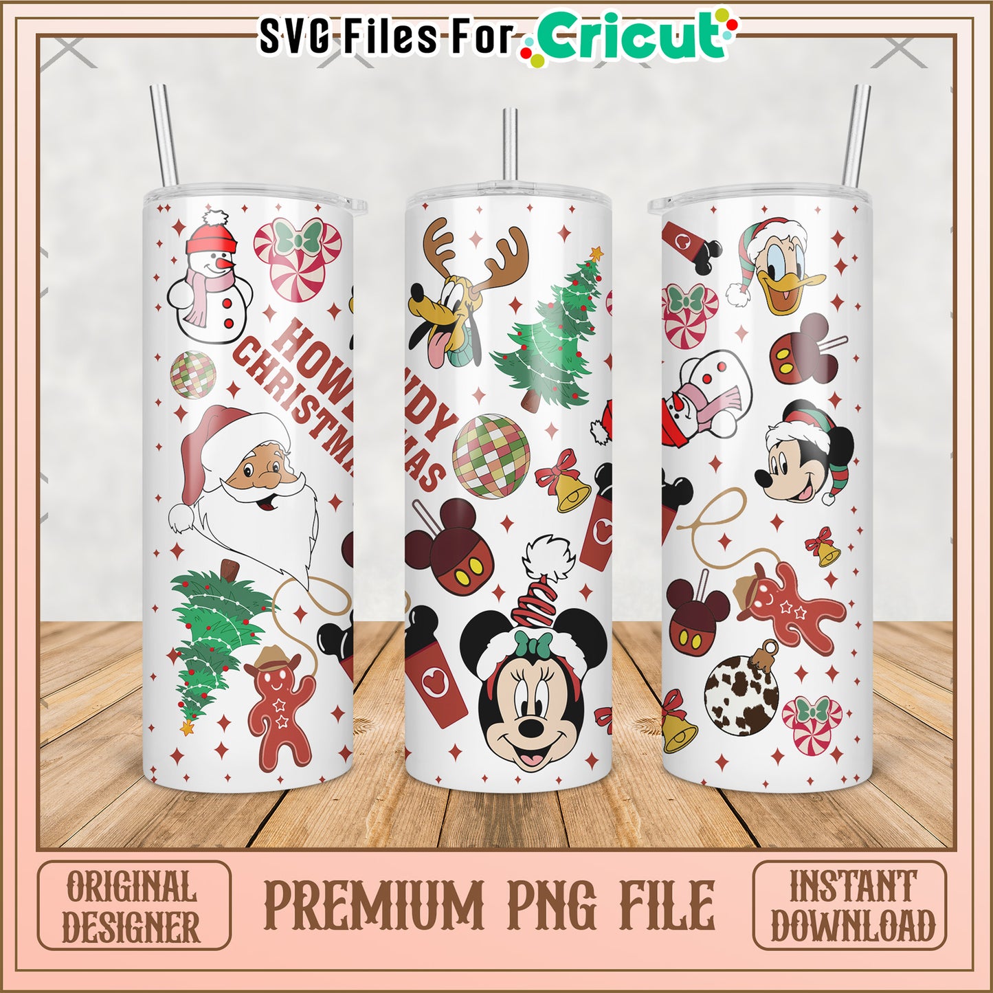 Mickey and minnie christmas tumbler png, mickey cartoon png, christmas png