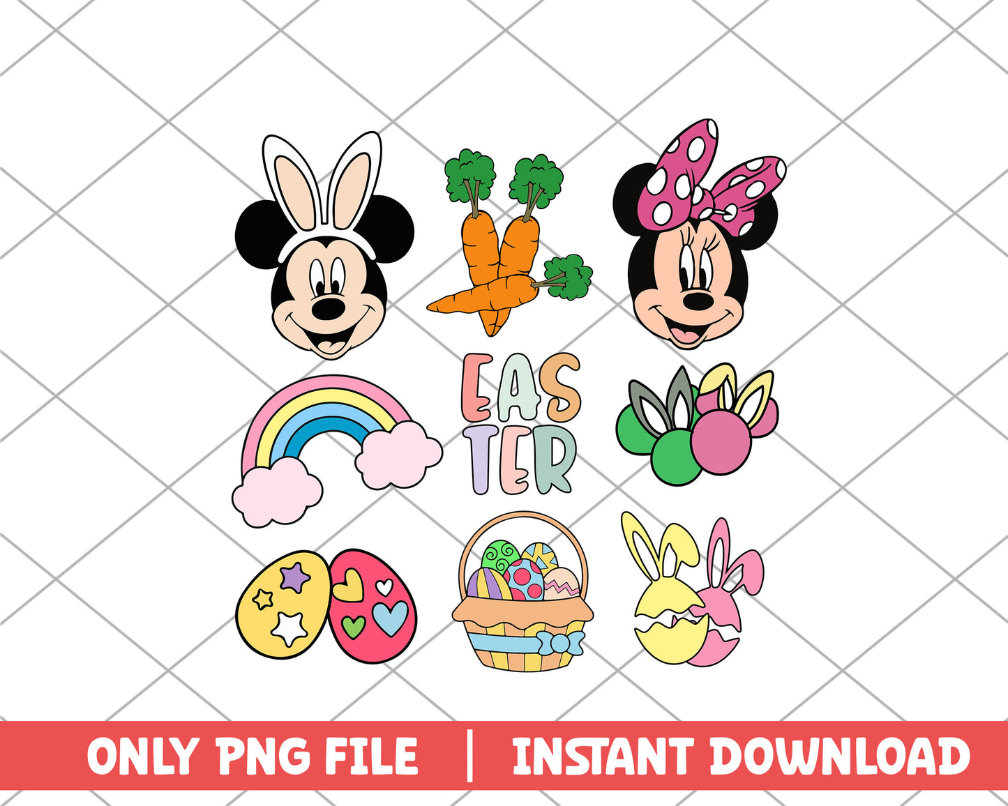 Mickey and minnie easter png 