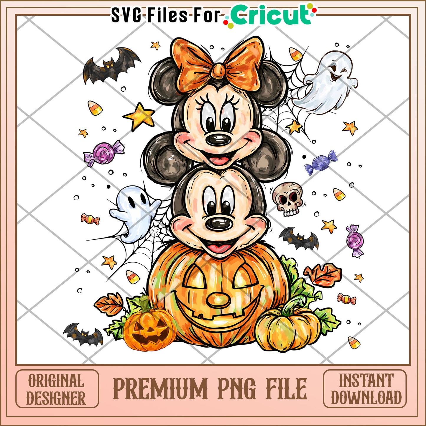 Mickey and minnie pumpkins png, halloween wallpaper​ png, halloween pumpkin png