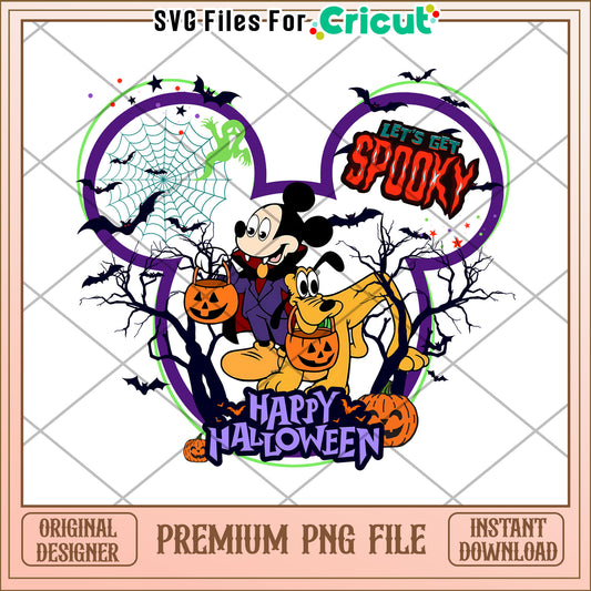 Mickey and pluto happy halloween png, halloween​ costumes png, halloween store png