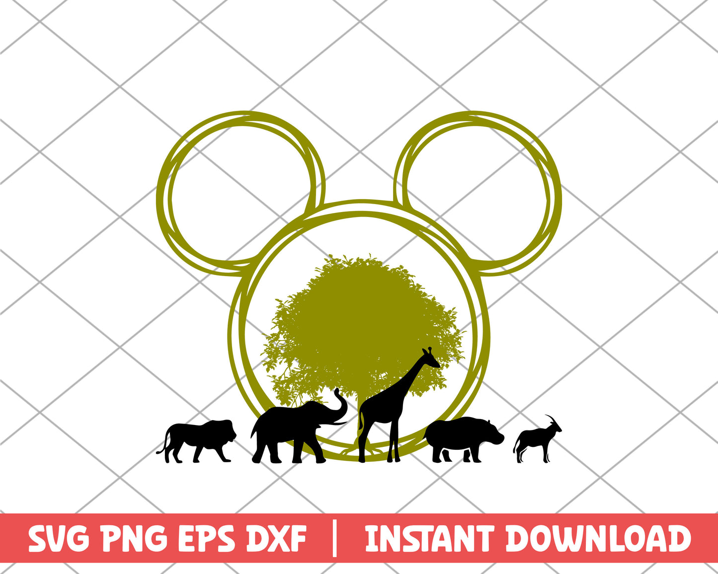 Mickey animal kingdom disney svg