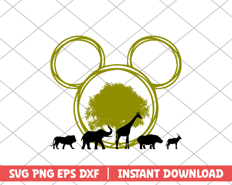 Mickey animal kingdom disney svg – svg files for cricut