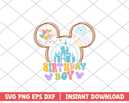 Mickey birthday boy disney svg 