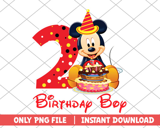 Mickey birthday boy two disney png 