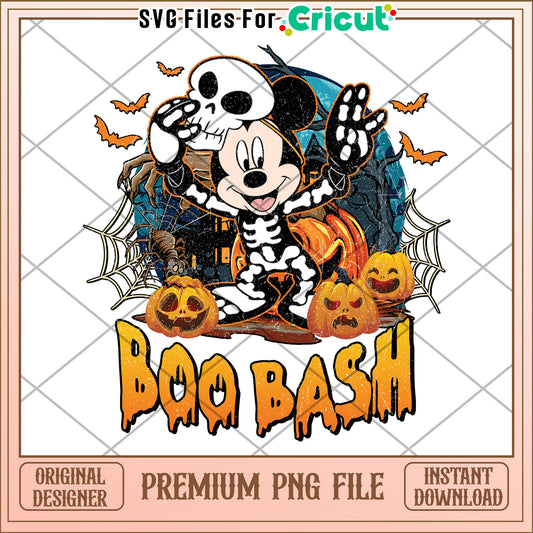 Mickey boo bash png, halloween events​ png,trick or treat png