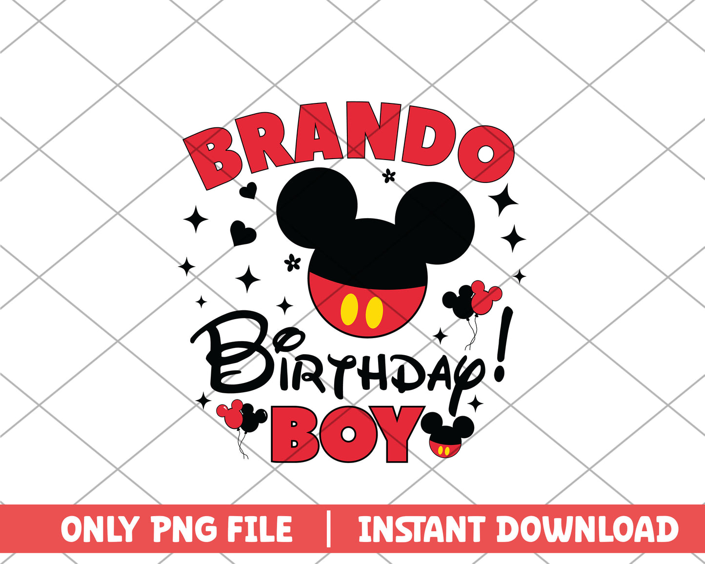 Mickey brando birthday boy disney png