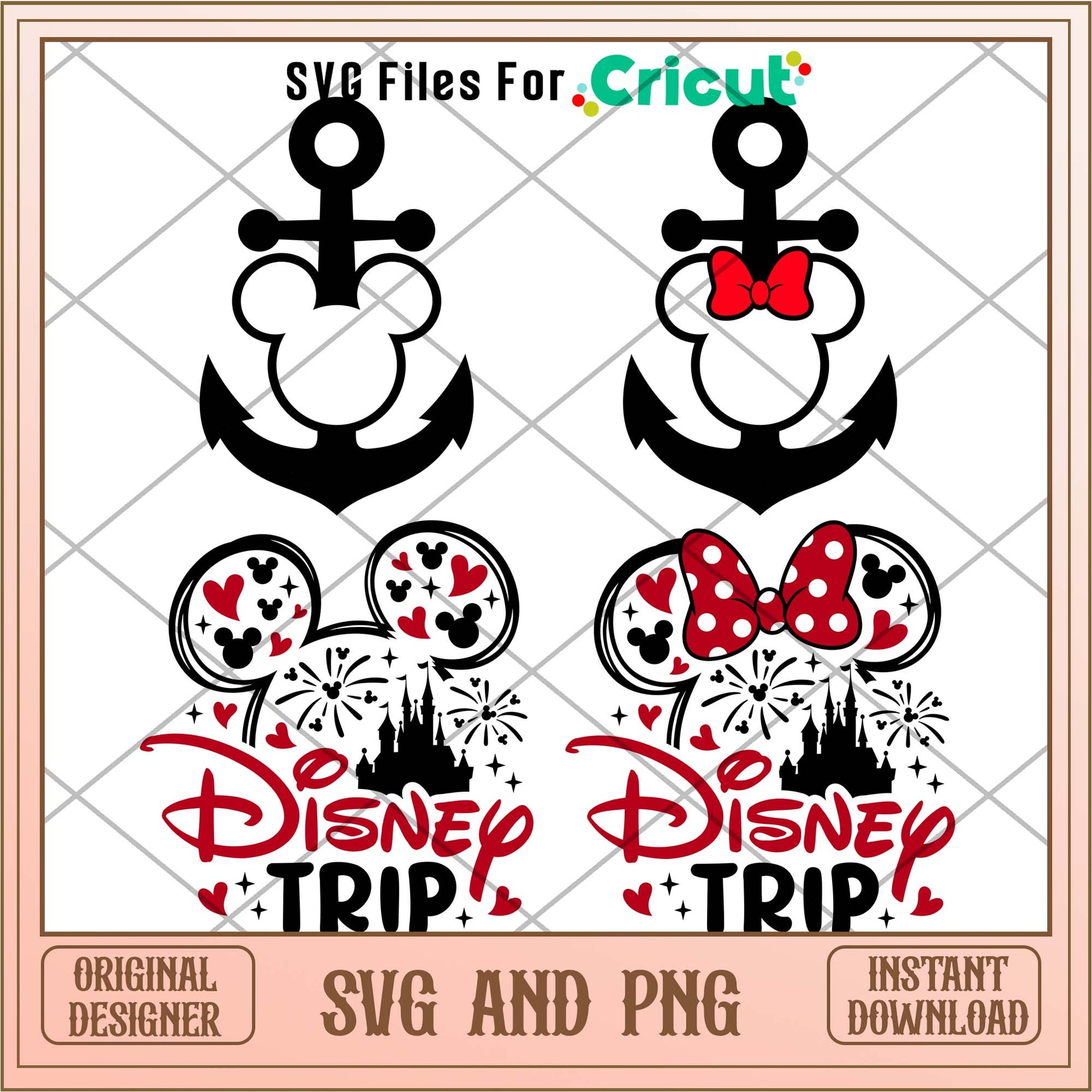 Disney Mickey head cruise logo svg bundle