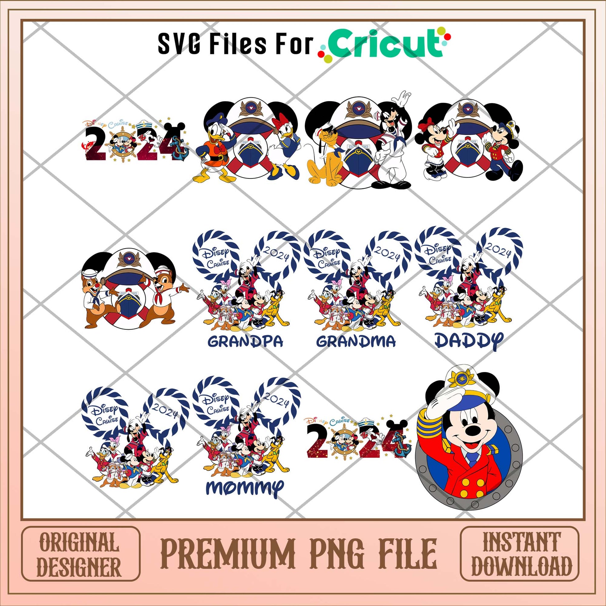 Mickey head cruise family png bundle