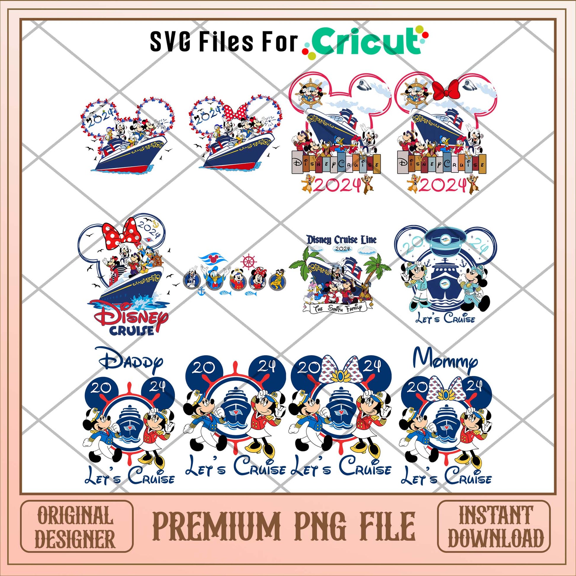 Mickey head cruise family png bundle ver 3