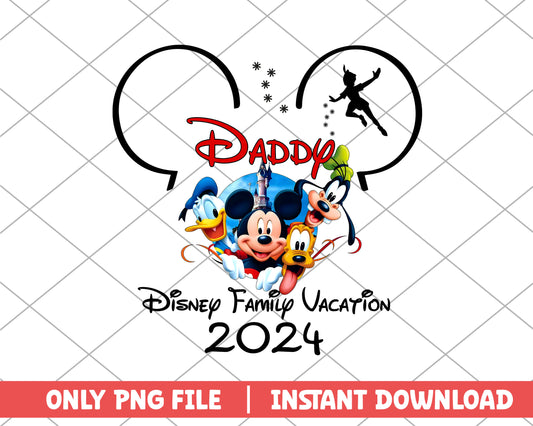 Mickey daddy disney family vacation png