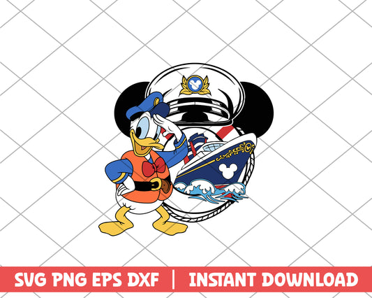 Mickey disney cruise donald disney svg