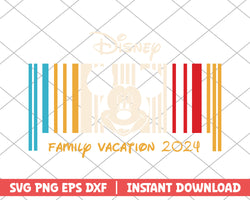 Mickey disney family vacation cartoon svg