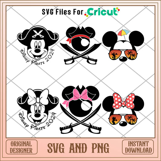 Mickey Disney pirate 2024 svg bundle