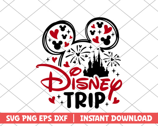 Mickey disney trip cartoon svg