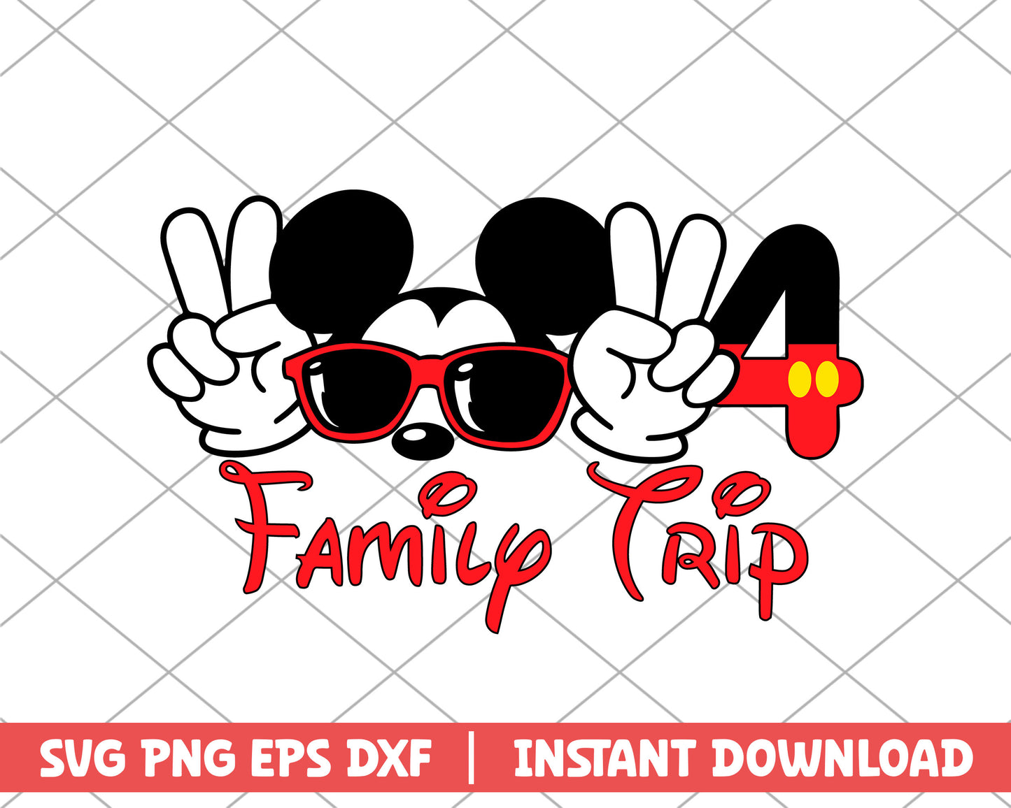 Mickey family trip 4 disney svg