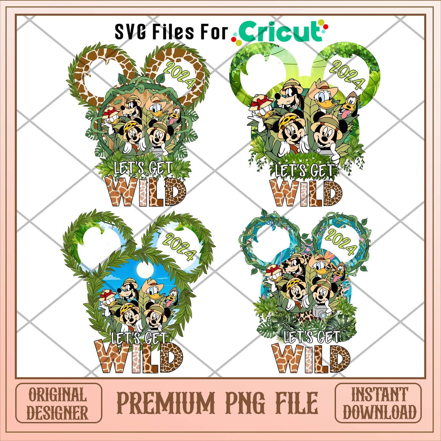 Mickey friends let's get wild 2024 png bundle