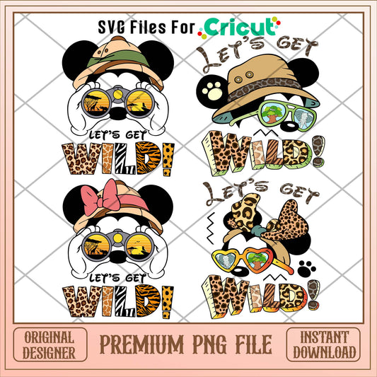 Mickey friends let's get wild 2024 png bundle ver 2